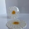 Epoxy coasters set: «White Rhubarb Duo» - Image 5
