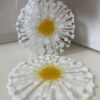 Epoxy coasters set: «White Rhubarb Duo» - Image 3