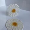 Epoxy coasters set: «White Rhubarb Duo» - Image 2