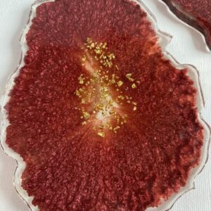 Resin coasters set The ruby dance