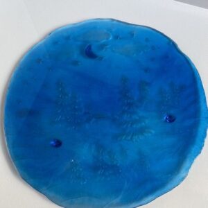 Clear blue resin tray Winter Fairy Tale