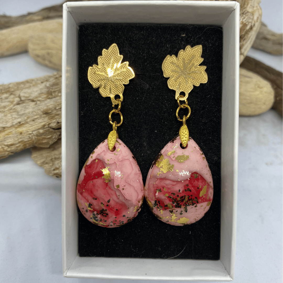 Auskarai „Karamelinis lašas“