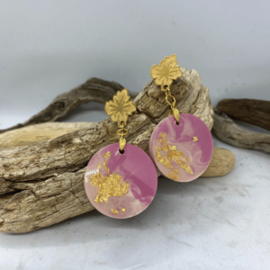 Auskarai „Rožinis spindesys“